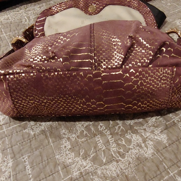 Aimee Kestenberg NWOT Mauve Leather W/ Gold Snake - Picture 5 of 7